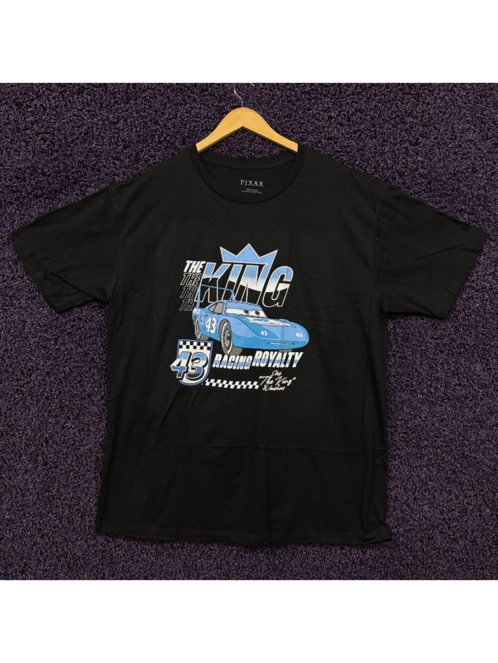 Strip The King Weathers Cars Disney Pixar Moviev T-Shirt XXL
